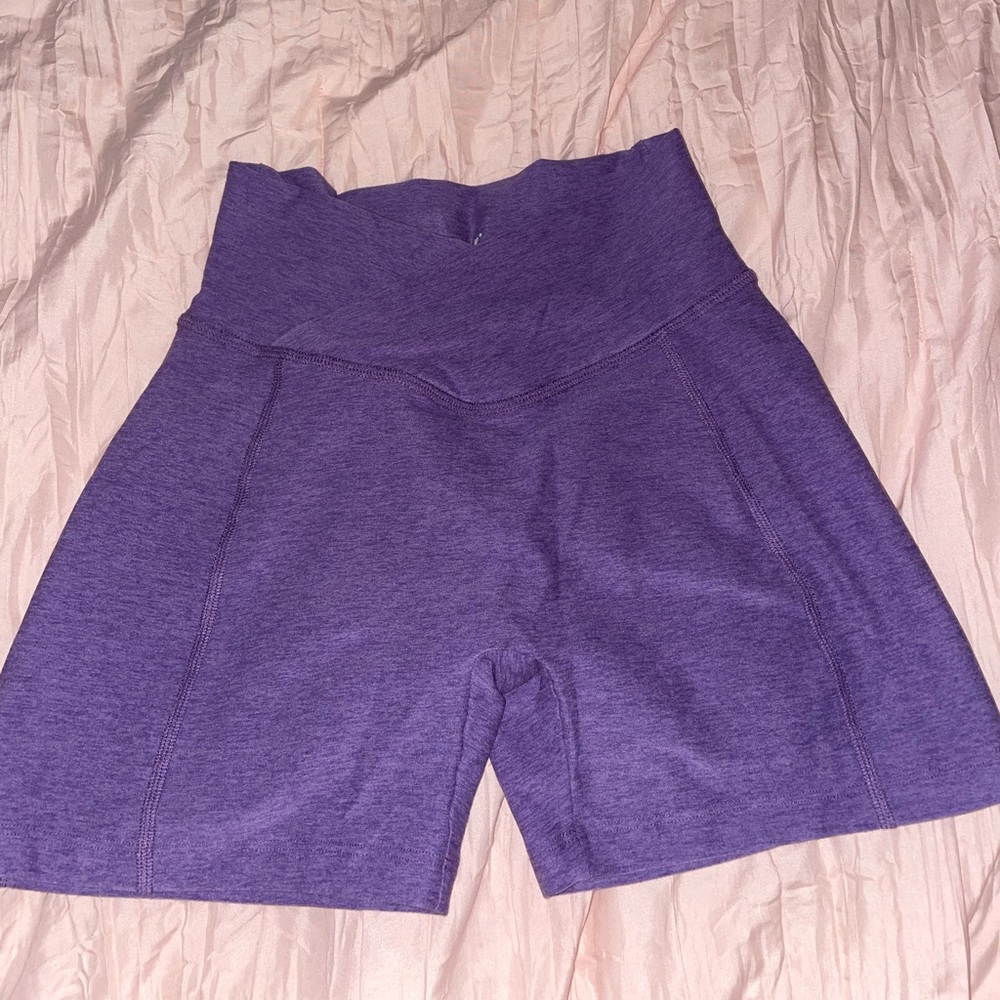 High-Rise Purple Active Bike Shorts